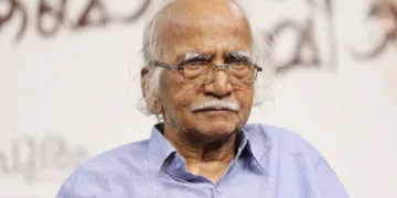 പി.നാരായണക്കുറുപ്പിന് ആദരാഞ്ജലി അർപ്പിച്ച് ആര്‍.എസ്.എസ്.